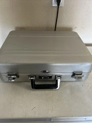 Zero Halliburton Aluminum Dial Lock Attache Case Silver Business Bag - Image 1 of 4
