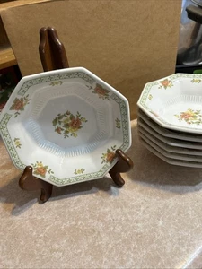 Vintage Nikko Classic Collection Cereal Salad Bowl 7” Set Of 7 - Picture 1 of 3