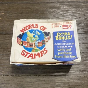 1965 Donruss World Of Stamps & Gum 24 Unopened Wax Packs + Extra Bonus - Picture 1 of 9