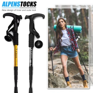 2X Trekking Poles Nordic Walking Hiking Sticks Adjustable Anti-shock Alpenstock - Picture 1 of 23