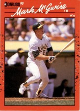 1990 Donruss #185 Mark McGwire Oakland Athletics A's Card