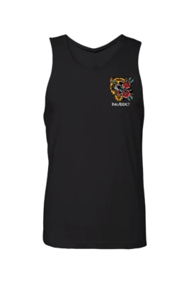 Hombre Inkaddict Tinta Tigre Rosa Tanque Top Negro SMALL-3XLARGE Tatuaje Limited - Imagen 1 de 2