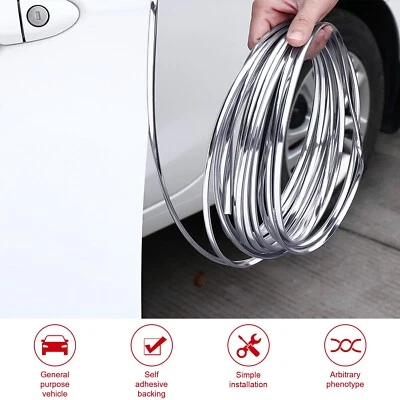 Protetor de borda de porta de carro para BMW 16,4 pés acabamento moldura vedação cromada tira protetor - Imagem 1 de 4