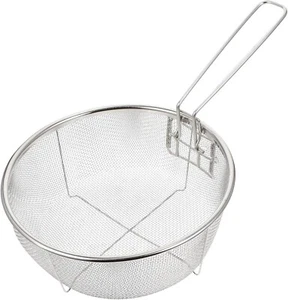 Stainless Steel Deep Fry Basket, 9inch Round Wire Fryer Basket for Frying Servin - Picture 1 of 7
