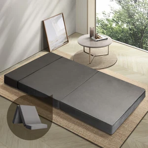 Bedra Folding Foam Mattress Sofa Bed Trifold Foldable Futon Camping Mat Double - Picture 1 of 10