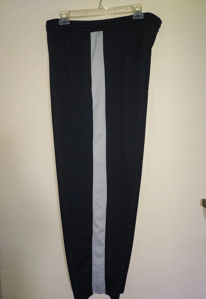 Calça de moletom masculina Nautica grande perna reta malha treino atlético preto cinza - Imagem 1 de 4