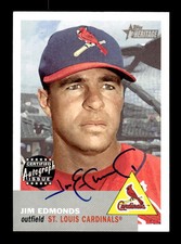 2002 Topps Heritage Real One Autographs #ROJE Jim Edmonds EXACT SCAN