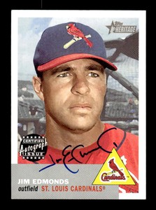 2002 Topps Heritage Real One Autographs #ROJE Jim Edmonds EXACT SCAN