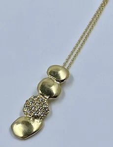Silpada N5468 Maybe Midas Collana Placca Oro Sterling 925 Zirconia 18"" (526) - Foto 1 di 11