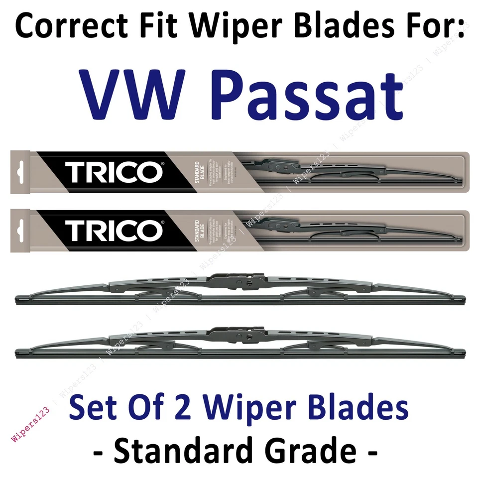 Wiper Blades 2-Pack Standard Wipers fit 1990-2001 VW Volkswagen Passat - 30210x2 - Image 1 of 1