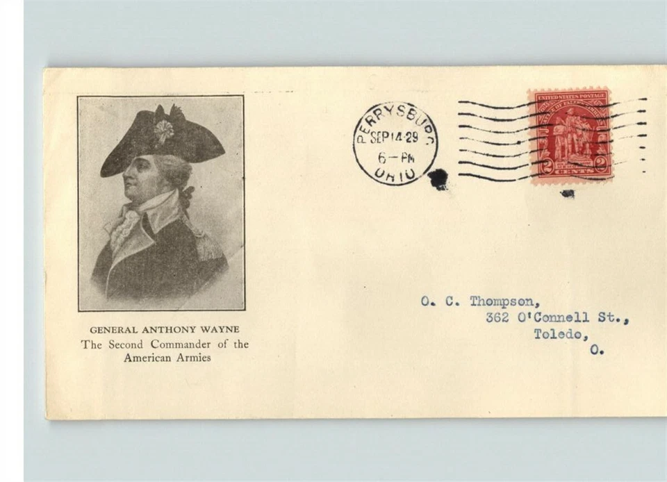 BATTLE of FALLEN TIMBERS, pic Mad Anthony Wayne, # 680, Planty # 12, Perrysville - Image 1 of 1