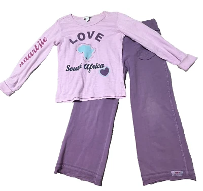 GUC/PLAY Naartjie Love Sudáfrica Camiseta Polar Pantalones Talla 7 XL Niñas 2 Piezas Foto 1 de 4