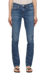 Agolde Jeans Women Size 25 Blue Medium Wash Devon Low Rise Straight Leg Organic - Picture 1 of 17
