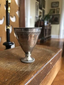 ANTIQUE OTTOMAN SULTAN LOVELY SOLID SILVER AMAZING TUGHRA CUP 46Grams - Picture 1 of 12