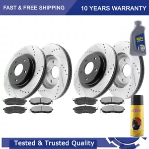 Front & Rear Rotors + Brake Pads for Dodge Caliber Chrysler Sebring Jeep Patriot - Foto 1 di 8