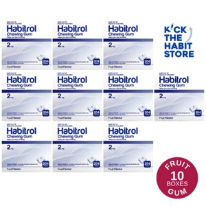 Habitrol Gum 2mg Fruit 2040 Pieces 10 Boxes x 204 pcs Sugar Free 2026 and up - Picture 1 of 4