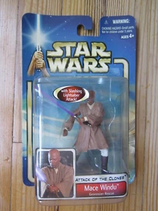 1/18 3.3/4 10cm STAR WARS SAGA 2002 BLISTER MACE WINDU GEONOSIAN RESCUE - Imagen 1 de 1