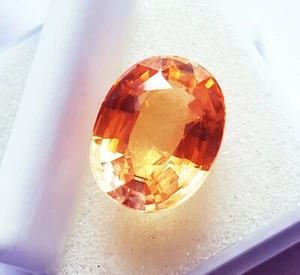 Piedras preciosas sueltas de morganita natural certificadas de 10,40 quilates con forma ovalada - Imagen 1 de 6