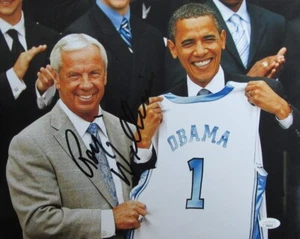 Roy Williams handsigniertes 11x14 Foto mit Präsident Obama North Carolina JSA - Bild 1 von 3
