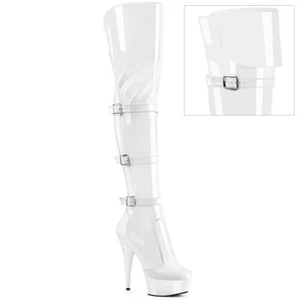 Botas De Tacón Alto De Plataforma Stiletto Hasta La Rodilla Pleaser Delight 3018 - Imagen 1 de 9