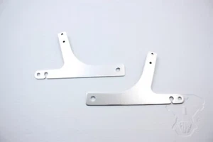 Chrome Sissy Bar Side Plates for Passenger Backrest Harley FXD Dyna 96-05 - Picture 1 of 1