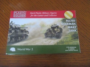 Plastic Soldier #WW2V20034 Allied Sherman M4A2 Tank 1/72 Scale 3 Tanks - Picture 1 of 2