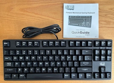 Adesso Easy Touch AKB-625UB Compact Mechanical Keyboard TKL Kailh Blue Switch - Image 1 of 4