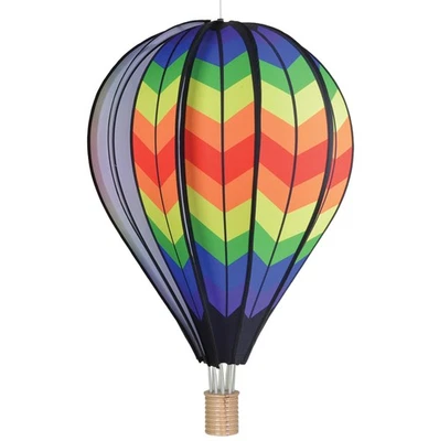 Globo de Aire Caliente Colgante Jardín Spinner 26" - Vibrante Doble Arco Iris Chevron D... Foto 1 de 4