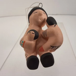 New Mexico Pueblo Native American Hand Craft Storyteller Ornament Mother Child - Picture 1 of 7