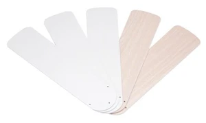 Westinghouse 7741100 42-Inch White/Bleached Oak Replacement Fan Blades, Five-... - Picture 1 of 2