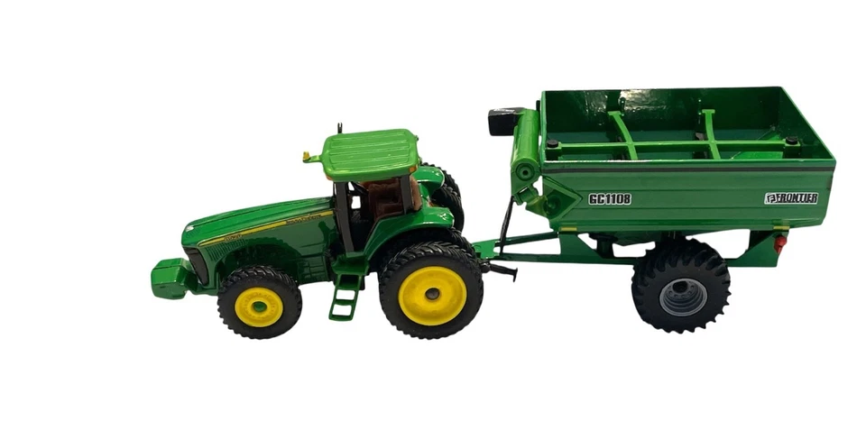 Ertl John Deere Metal Frontier Grain Cart GC1108 & 8520 Tractor 4", Pre-owned - Image 1 of 4