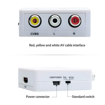 HDMI zu Cinch Adapter Box Composite AV CVBS Videokonverter Full HD 1080p 720p - Bild 1 von 4