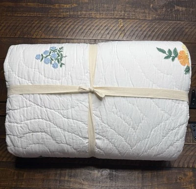 Pottery Barn Kids Rifle Paper Co. Garden Party Forest Quilt Full/Queen NWOT - Image 1 of 3