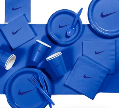 Juego de vajilla personalizado Sw00sh fiesta, fiesta de cumpleaños de 60 piezas en total - azul Foto 1 de 4