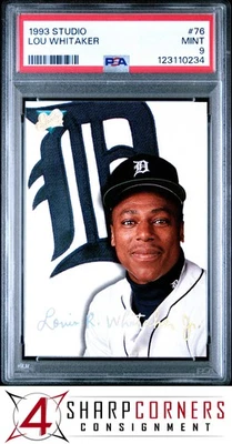 1993 STUDIO #76 LOU WHITAKER TIGERS POP 6 PSA 9 - Image 1 of 3