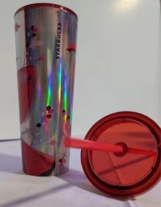 Oropel de invierno Starbucks 24 oz. Vaso frío lindo regalo novia botella de San Valentín - Imagen 1 de 24