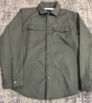 Men’s Matix Shirt Jacket Large USA Green Button Up Long Sleeve - Image 1 of 4
