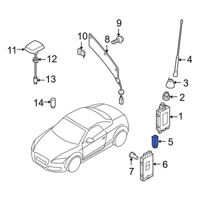 For Audi TT Quattro 2008-2015 Audi 6Q0035575K Radio Antenna Connector Foto 1 de 3