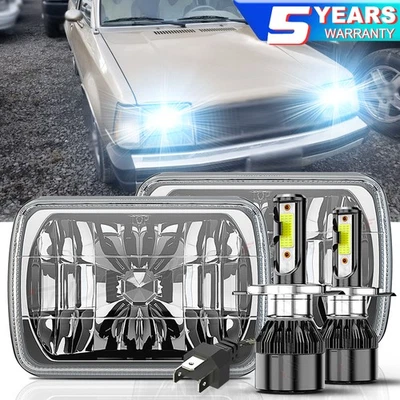 7X6" LED Headlight Bulb High/Low Sealed H4 Lamp 6000K For Mercury Lynx 1981-1985 - Image 1 of 4