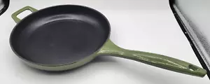 La Cuisine Cast Iron 10” Skillet Frying Pan – Green Enamel - Picture 1 of 8