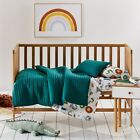 Adairs Kids Anton Cot Or Single Quilt Cover Set - Quilted - Green - New