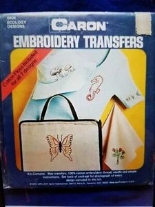 Caron "Ecology Designs" Embroidery Transfer Kit with Floss - Picture 1 of 2
