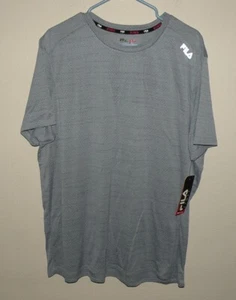 FILA Sport Live In Motion Men’s XXL SS T Shirt TruDry Gray Wicking Stretch NWT - Picture 1 of 2