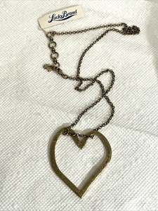 Lucky Brand Heart Gold Tone Necklace With Tag - Picture 1 of 6