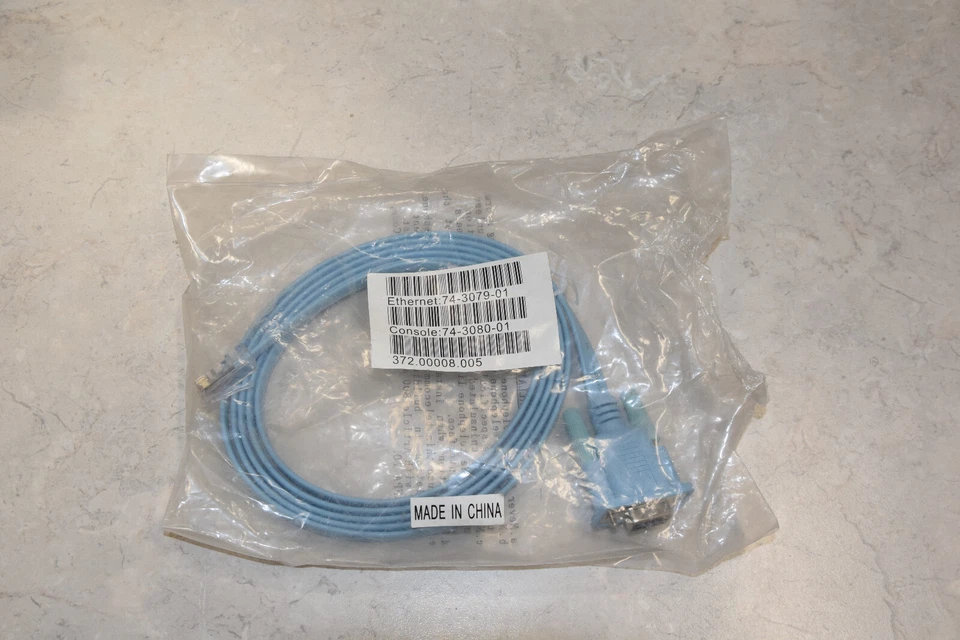 Genuine New Cisco Console Rollover Cable DB9 Serial Male to RJ-45 74-3079-01 - Image 1 of 1