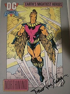 RARE SIGNED DC COMICS TRADING CARD -EARTH'S MIGHTIEST HEROES-TREVOR VON EDEN - Bild 1 von 6