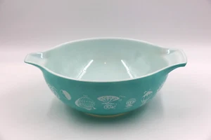 VTG. PYREX TURQUOISE CINDERELLA HOT AIR BALLOONS #444 4 Qt. BOWL EUC - Picture 1 of 12