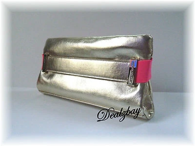 Victoria's Secret Gold and Pink Expandable Clutch * Purse - Image 1 of 4