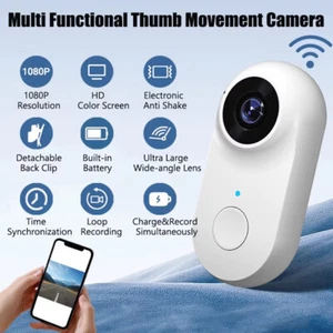 Full HD Mini Action Camera Portable Wearable Body Cam 120° Wide Angle for Vlogs - Picture 1 of 27