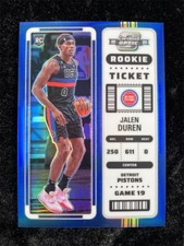 2022-23 Panini Contenders Optic Jalen Duren Blue Prizm Rookie RC /99